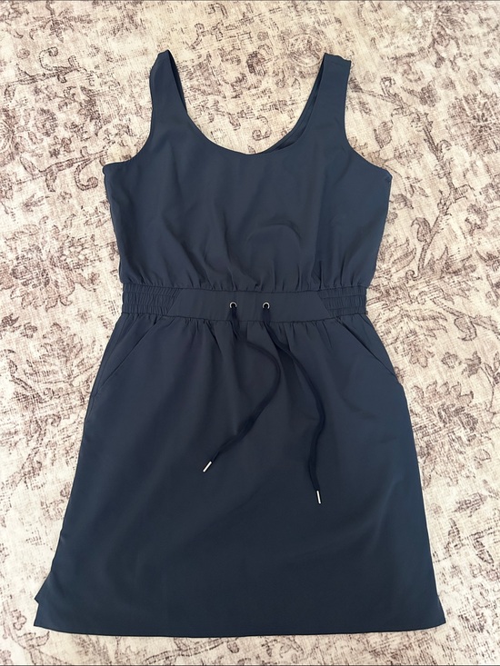 CALIA by Carrie Underwood Dresses & Skirts - Calia Navy Sleeveless Drawstring Waist Mini Dress